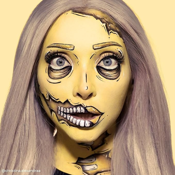 Mehron Makeup Paradise Makeup AQ Refill Size | Stage & Screen Performance, Face & Body Painting, Beauty, Cosplay, and Halloween | Water Activated Face Paint, Body Paint .25 oz (7 ml) - Pastel Yellow