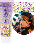 MEICOLY Face Glitter Makeup for Music Festival,Country Concert Outfits for Women,Gold Silver Purple Body Glitter,Halloween Party Accessories Glitter Face Paint,50ml