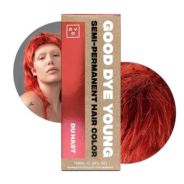 Good Dye Young Semi Permanent Hair Dye Du Hast Pink - UV Protective Temporary Hair Color, Conditioning Pink Hair Dye, PPD Free, Lasts 15-24+ Washes, Vegan & Cruelty-Free