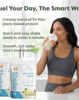 310 Nutrition All-In-One Meal Replacement Shake Powder - Plant-Based Protein Smoothie Blend w/High Fiber, Probiotics & Adaptogens - Low Carb, Vegan, Keto & Paleo Friendly - Vanilla Creme - 14 Srv