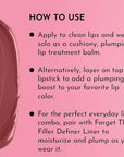 Lawless Forget the Filler Lip Plumping Line Smoothing Tinted Balm - Posey - Premium Tinted Lip Balm with Natural Ingredients to Plump and Smooth Lips for a Firmer, Fuller Look - 0.09 oz