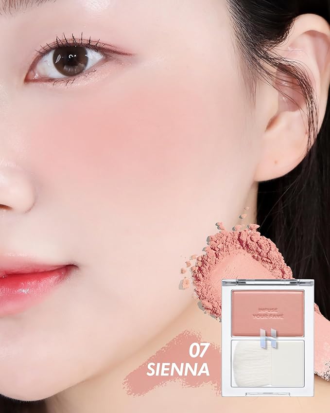 HOLIKA HOLIKA Infusing Blush with Brush - Lightweight,