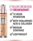 Maybelline New York Dream Satin Liquid Foundation, Honey 1 oz