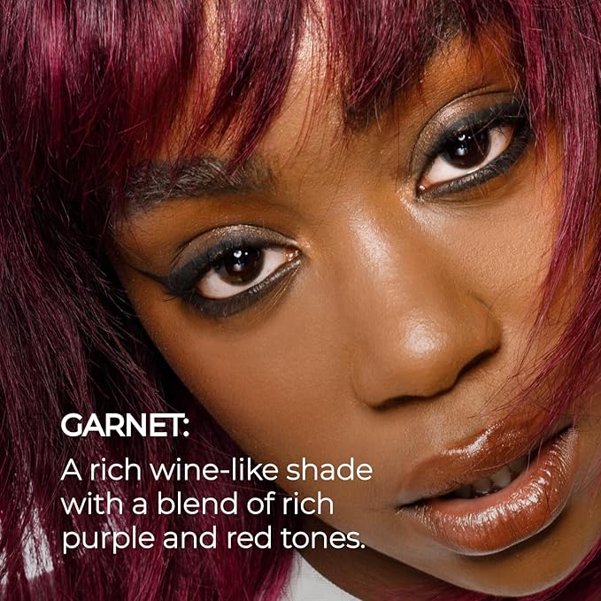 XMONDO Color Garnet Mask – Semi-Permanent Burgundy Dye with Bond Booster & Hyaluronic Acid, 8 oz