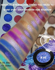 Afflano Holographic Glitter Eyeshadow - Color Change Multichrome Silver Blue Shimmer Metallic Eye Makeup, Sparkling Pigment Chameleon Duo Chrome for Blue Eyes