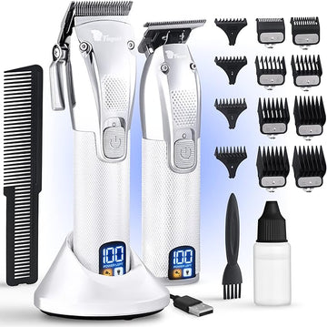 Fagaci Professional Hair Clippers for Men Set Turbo Power with Precise Cutting, Barber Clippers for Hair Cutting, Cordless Hair Clippers and Trimmers Set, Maquina de Cortar Cabello, Haircut Barber Kit