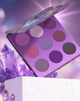 docolor Eyeshadow 9 Colors Purple Eyeshadow Palette High Pigmented Blendable Matte & Glitter Shimmer Finishes, Long Lasting Mauve Eye Makeup for Christmas Party Music Festivals