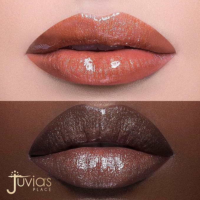 Juvia's Place Nubian Earth Glass Lip Gloss Mirage - Non-sticky Lip Gloss Makeup, Hydrating, Tinted, Shine & Glow Lip Makeup, Beauty & Personal Care Products for Lips