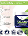 Exfoliating Foot Scrub with Pumice Stone powder - Gentle Moisturizing Foot Scrub for Dry Skin - Cracked Heel Repair for Smooth, Soft Feet - Pedicure Foot Spa 1 Pack