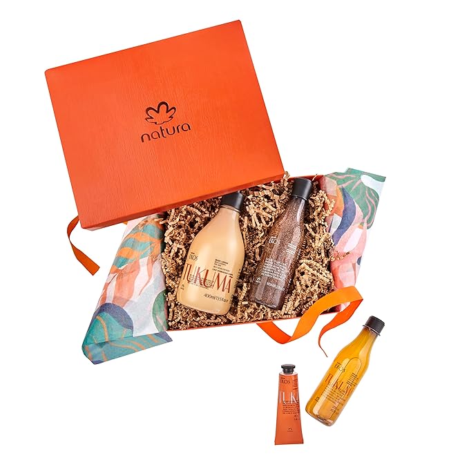 natura - Ekos Tukumã Collection Replenishing Gift Set (4 Products) - Body Lotion, Hand Cream, Shower Oil, and Shower Gel - Gift Box - Vegan Skin Care - Brazilian Beauty Secrets - Self Care & Body Care