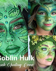 BAD COLOR Light Green Eye Black, Lime Green Face Body Paint for Sports St. Patrick's Day Camouflage Hunting Hulk, Washable Painting Sticks for Halloween Costume SFX Cosplay Witch Grinch Makeup