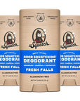 Dr. Squatch Natural Deodorant for Men - Odor-Squatching Aluminum Free - Fresh Falls (2.65 oz, 3-Pack)