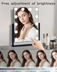 Vanity Mirror with Lights,Lighted Vanity Mirror with 12 Dimmable Bulbs for Dressing Room & Bedroom,3 Color Lighting,Modes Detachable 10x Magnification 360°Ratation