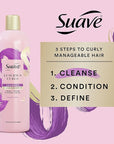Suave Pink Luscious Curls Shampoo for Defining Curly Hair with Amino Acid Complex 16.5 oz