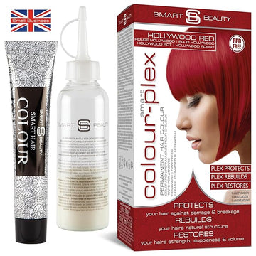Smart Beauty Red Hair Dye with Plex Anti-Breakage Technology Protecting and Restoring Hair Structure, Plum Color, Vegan and Cruelty-Free