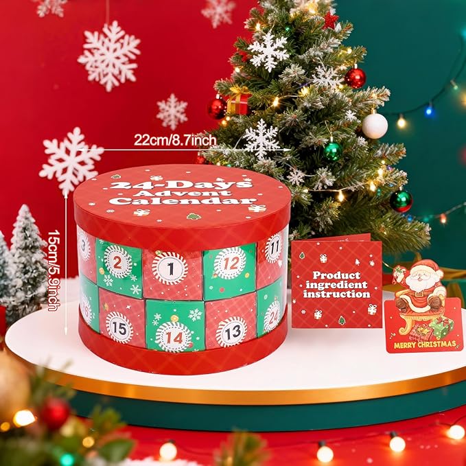 Erinde Makeup Advent Calendar 2025, 24 Days Christmas Makeup Gift Set for Women & Teen Girls, Holiday Beauty Countdown Calendar with Full Makeup & Tools, Festive Xmas Surprise Kit & Stocking Stuffers