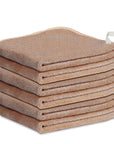 Nugilla Makeup Remover Cloth 12 x 12 Inch, Reusable Makeup Remover Towels for Washing Face, 6 Pack Washable Microfiber Face Cloth Fast Drying Washcloth, Brown