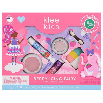 Luna Star Klee Kids Play Makeup Kit. Gentle and Non-Toxic. Kid-Friendly. Made in USA. (Berry Icing Fairy)