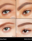 Morphe Micro Dual Eyebrow Pencil - Dual-Ended Brow Pencil Featuring a Retractable, Ultra-Precise, Pointed Tip - Richly Pigmented, Smooth-Gliding, Long-Lasting Wax Formula - Almond (0.003 oz)