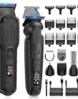 Professional Hair Clipper for Men Hair Cutting Kit Men's Beard Trimmer Hair Trimmer Shaver Cordless Barber Clippers and Trimmers Set Black