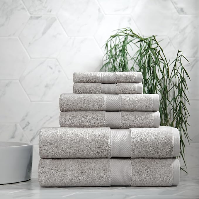 Aston & Arden Egyptian Bath Towel Set - Oversized Ultra Soft Thick & Absorbent, 100% Ringspun Egyptian Cotton Bathroom Towel for Spa, Hotel, 600 GSM, Tan