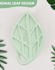 Sndyi Silicone Body Scrubber, Gentle Exfoliating Body Scrubber for Sensitive Skin, Leaf Shaped Shower Scrubber for Body with Lathering Bristles, Silicone Loofah Body Brush for Showering, Green