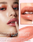 6pcs Lip Gloss Oil Set, Mini Hydrating Lip Glow Oil Lip Gloss, Lipgloss Lipoil Set for Women Girls Teens, Tinted Plumping Fat Lip Oil Lip Balm for Dry Lips Nourishing (SET A)