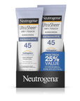 Neutrogena Ultra Sheer Dry-Touch Sunscreen SPF 45, 3 oz (Pack of 2)