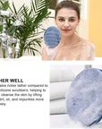 Food-Grade Soft Silicone Body Cleansing Brush Shower Scrubber, Gentle Exfoliating and Massage for All Kinds of Skin (Dark Blue)