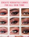 6 Colors Mini Naked Eyeshadow Makeup Palette Blush-colored Neutral Tone Eye Shadow Matte & Shimmer Nude Make Up Pallet with Mirror Blendable Highly Pigmented Travel Size Gift Kit 03