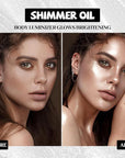 Shimmering Body Oil,Face & Body Glitter Makeup Liquid for Women