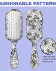 The Knot Dr. hair brush by Conair - Detangling hair brush - Removes Knots and Tangles in wet or dry hair- hair brushes for women - Floral Print