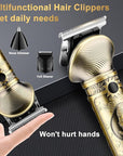 GSKY Hair Clippers for Men Professional, Cordless Clippers for Hair Cutting, Mens Hair Clippers and Trimmer Kit for Barber with LED Display