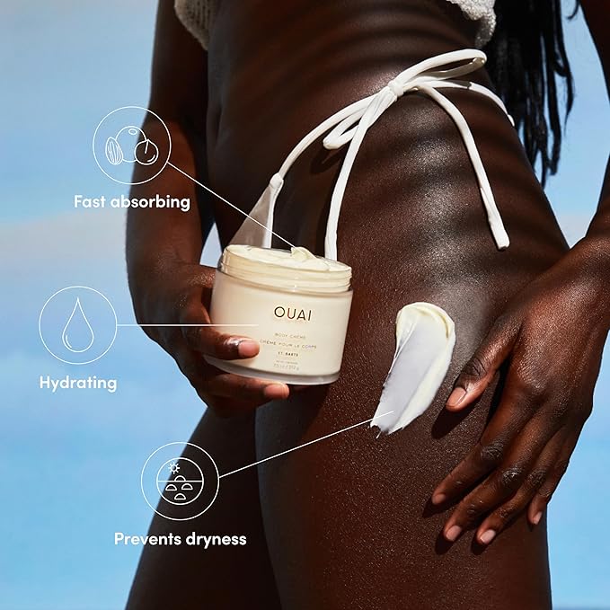 OUAI St. Barts Bundle - Includes Hair & Body Mist (3.3 Oz) for Head-to-Toe Fragrance and Hydrating Body Cream (7.5 Oz) for Smooth, Supple Skin that Smells Amazing - 2 Piece Bundle