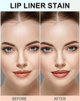 Erinde 3PCS Peel Off Lip Liner Stain, Long Lasting Tattoo Lip Liner with Tweezer, Matte Finish Peel Off Lip Stain, Waterproof Transfer Proof Lip Stain Peel Off, Non-Stick Cup Nude Lip Stain Lipliner