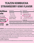 TEAZEN Strawberry Kiwi Kombucha Tea, Hydration Drink Mix, Sugar Free, Live Probiotics & Prebiotics, 30 Sticks, 5.29oz