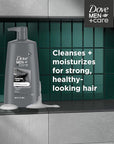 Dove Men+Care Men Shampoo For Healthy-Looking Hair Charcoal + Clay Naturally Derived Plant Based Cleansers 25.4 oz