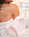 Dermaglow Exfoliating Towel-Dual Texture Washcloth for All Skin Types-Easy to Use Japanese Exfoliating Shower Towel for Women & Men- Body Scrubber Wash Cloth