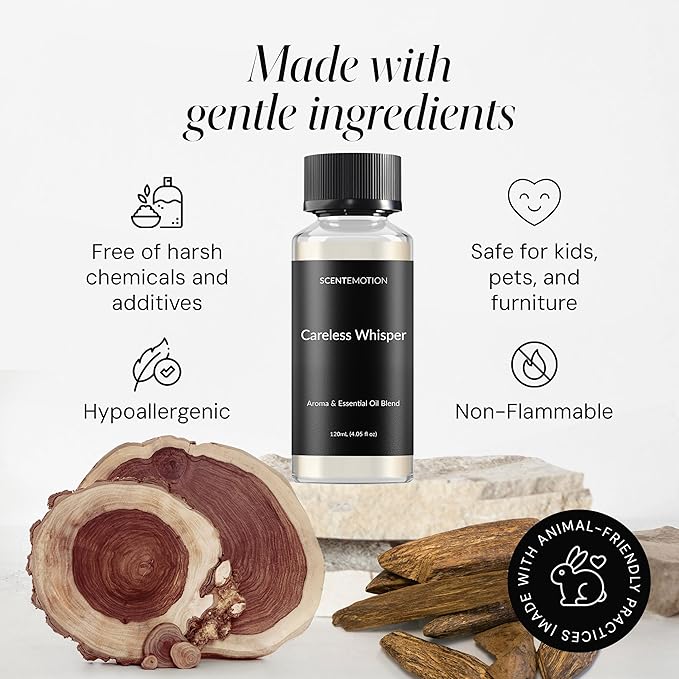 Careless Whisper Diffuser Oil Scent Inspired by Oud Wood | Premium Luxury Fragrance for Ultrasonic & Waterless Diffusers | Oud, Rosewood, Vetiver | 120mL (4.05 fl oz)