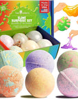 Bubble Bombs for Kids with Surprise Bath Slime Inside (6 Pack) - Colorful Sensory Toys Inside for Boys & Girls – Fizzes, Foams & Bubbles, Fruity Scents, Made in USA by Two Sisters