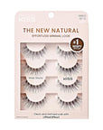 KISS The New Natural, False Eyelashes, 'Nude Blazer', 12 mm, Includes 4 Pairs Of Lashes, Contact Lens Friendly, Easy to Apply, Reusable Strip Lashes