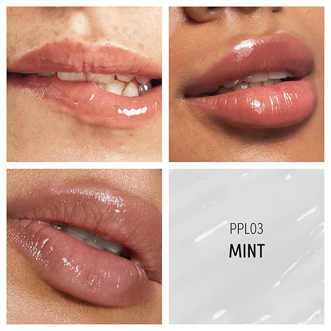 KISS NEW YORK Peptide Lip Treatment, Hydrating & Non-Sticky Plumping Balm, Shea Butter, Castor Oil & Squalane Reduces Look of Fine Lines, Softer & Fuller Lips with Cooling Metal Tip (Mint Clear)