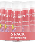 Gillette Venus Invigorating Mango & Hibiscus Scented Shave Gel, Women’s Shaving Cream, 7 oz Pack of 6 (42 oz total)