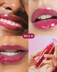 Tower 28 ShineOn Lip Jelly, WILD, Non-Sticky, Hydrating Vegan Lip Gloss in Sheer-ish Raspberry, Moisturizing Apricot and Raspberry Seed Oil, Clean, Cruelty Free