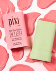 Pixi On-the-Glow Blush - Fleur, Hydrating Tinted Moisture Blush Stick with Ginseng, Aloe Vera & Fruit Extracts, For Cheeks & Lips, 19g / 0.6oz, Paraben-Free