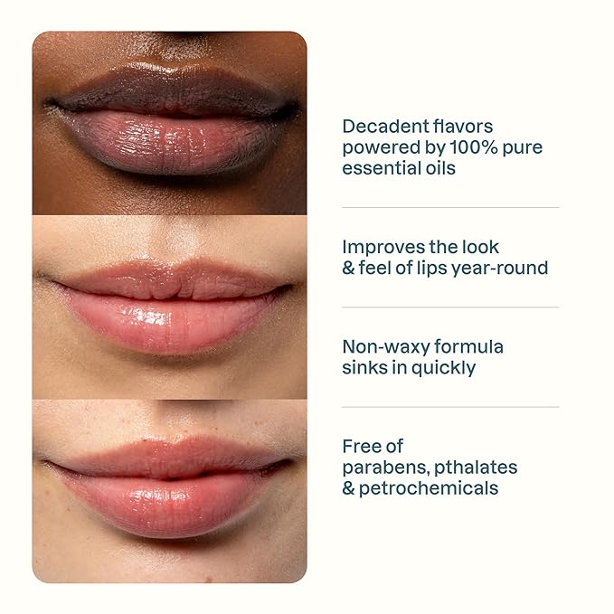 Cliganic Organic Lip Balm Set (Fresh Picked, 8 Flavors) - 100% Natural Moisturizer for Cracked & Dry Lips