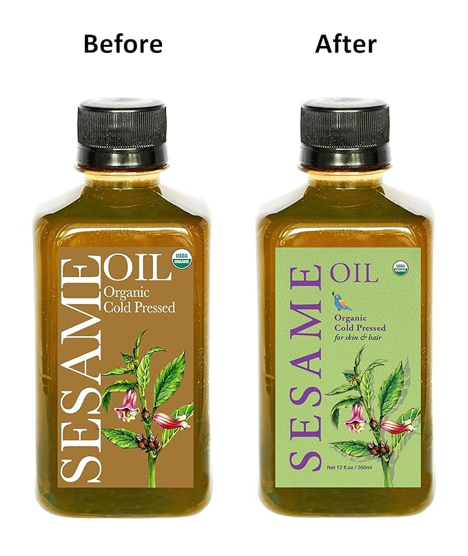 DAANA Sesame Oil for Skin: Certified USDA Organic, Extra Virgin, Cold Pressed (12 fl oz)
