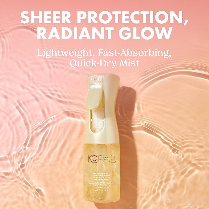 Kopari Sun Shield Soft Glow Daily Face SPF 30 & Golden Sunglaze Sheer Body Mist Sunscreen SPF 50