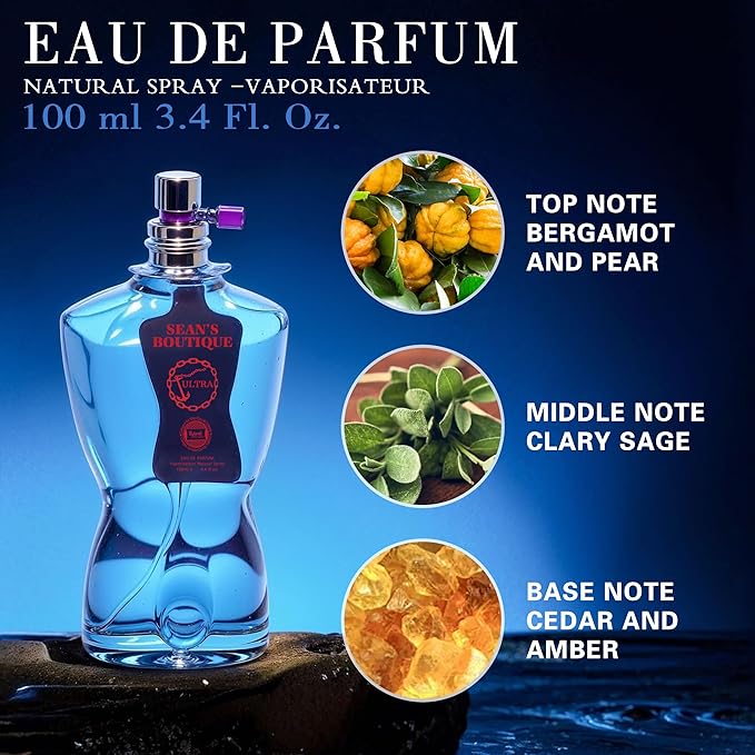 Hybrid & Company Mens 2 Pcs Long-Lasting Perfume Vaporisateur Natural Spray