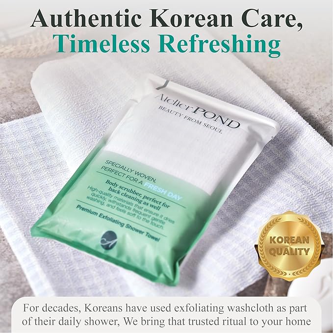 Exfoliating Washcloth/Shower Towel/Korean Body Scrub, Made in Korea [Relax Day 1XFresh Day1]